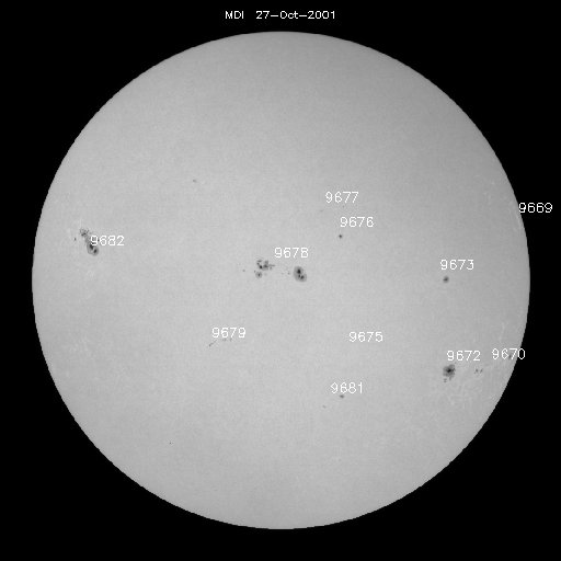 Sunspot regions