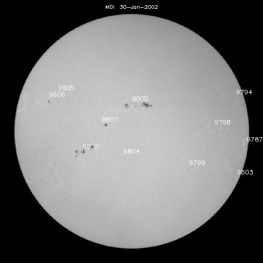 Sunspot regions