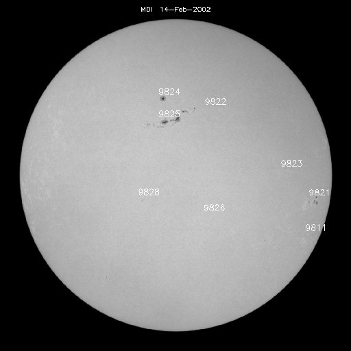 Sunspot regions