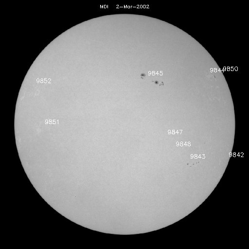 Sunspot regions