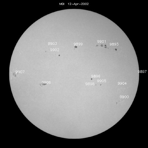 Sunspot regions