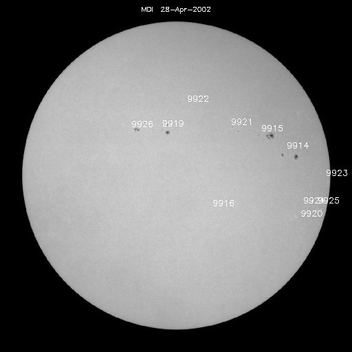 Sunspot regions