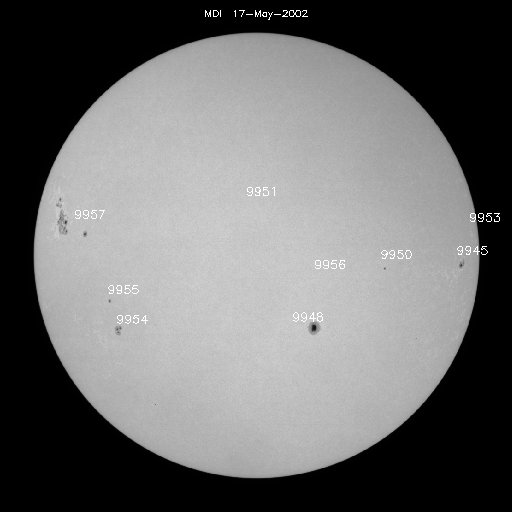 Sunspot regions