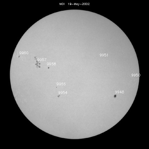 Sunspot regions