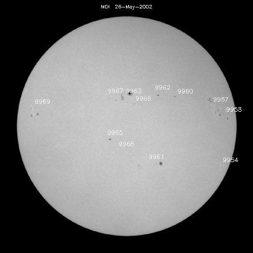 Sunspot regions