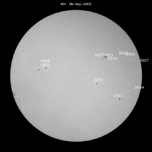 Sunspot regions