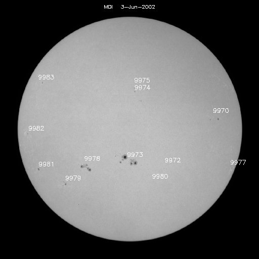 Sunspot regions