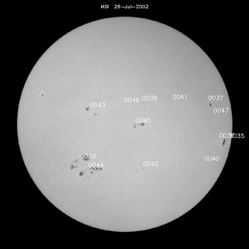 Sunspot regions