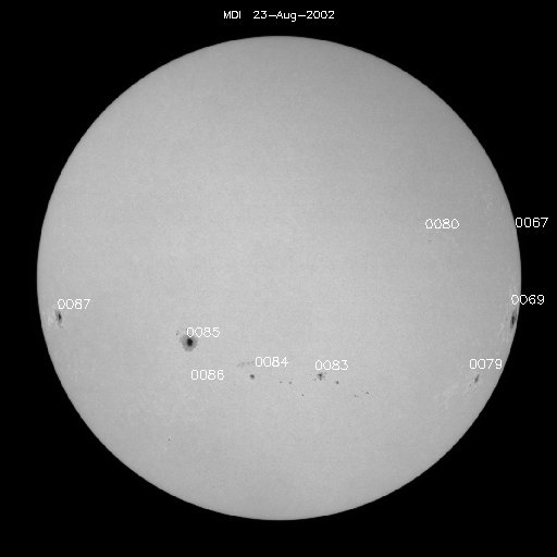 Sunspot regions