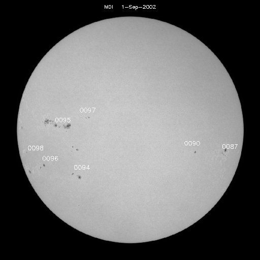 Sunspot regions