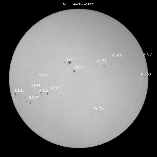 Sunspot regions