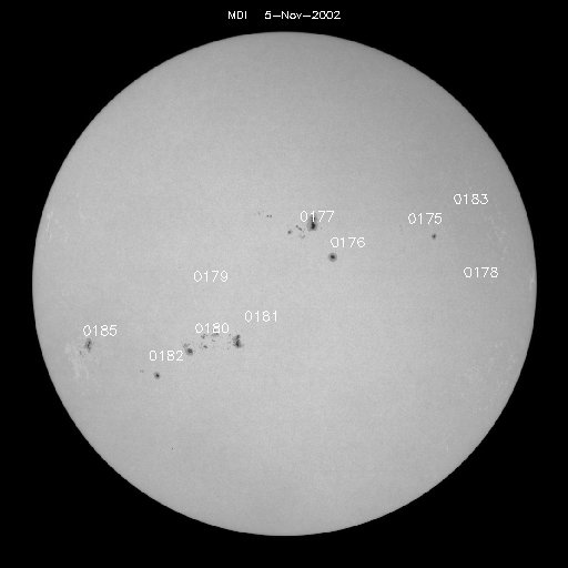 Sunspot regions