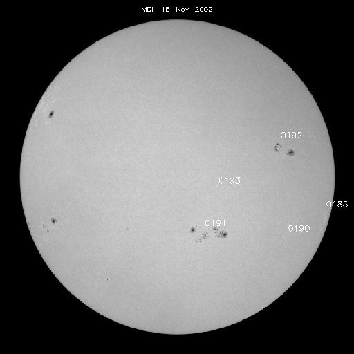 Sunspot regions