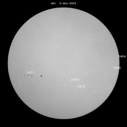 Sunspot regions