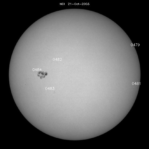 Sunspot regions