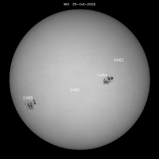 Sunspot regions