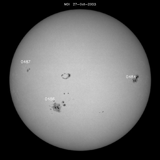 Sunspot regions