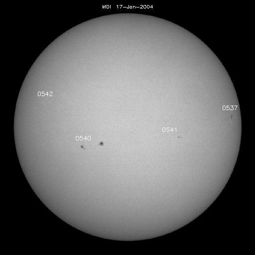 Sunspot regions