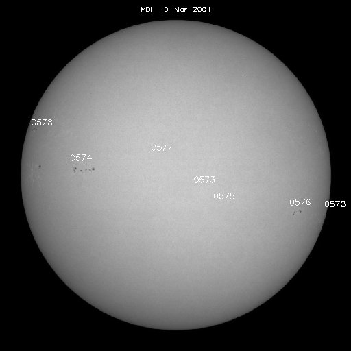 Sunspot regions