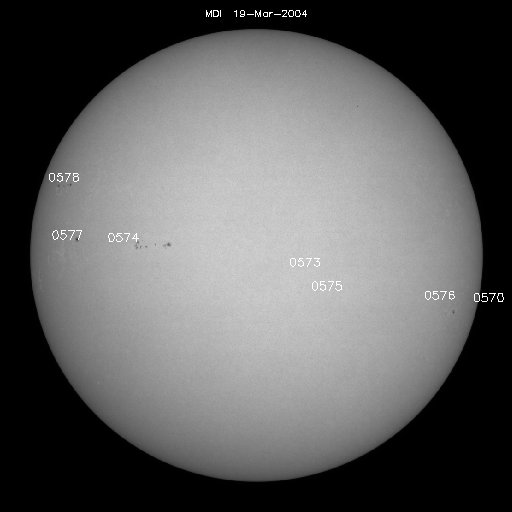 Sunspot regions