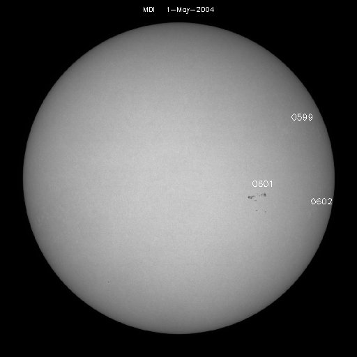 Sunspot regions