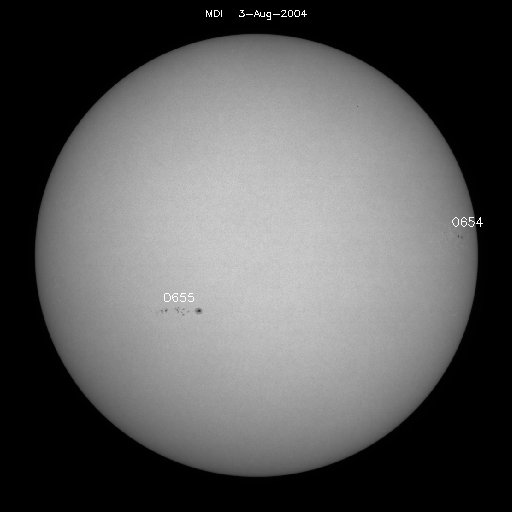 Sunspot regions