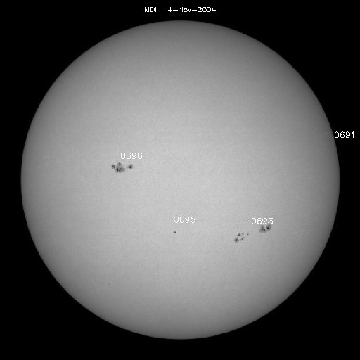 Sunspot regions