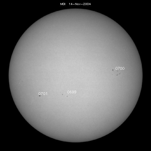 Sunspot regions