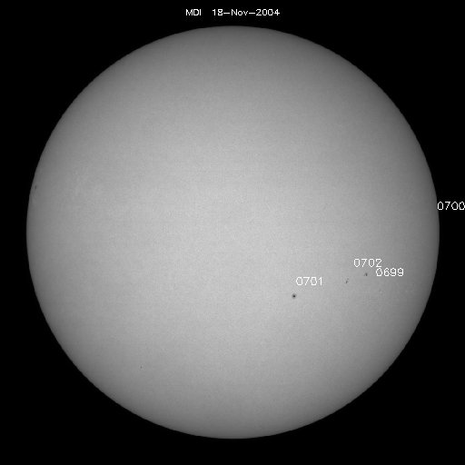 Sunspot regions