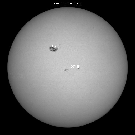 Sunspot regions