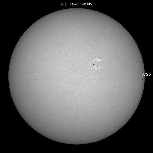 Sunspot regions