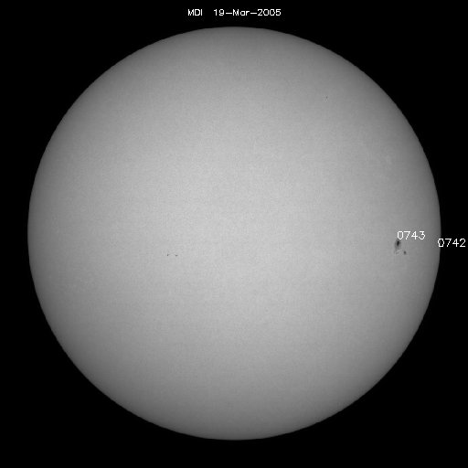 Sunspot regions