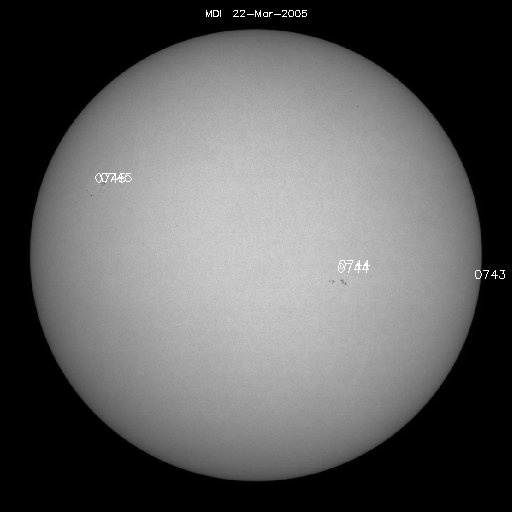 Sunspot regions