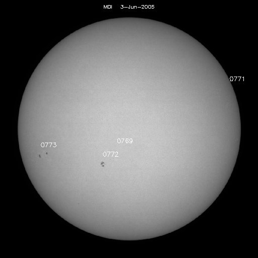 Sunspot regions