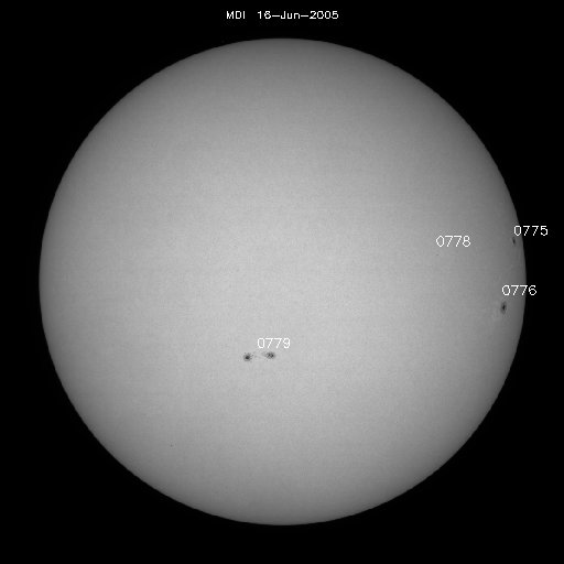 Sunspot regions