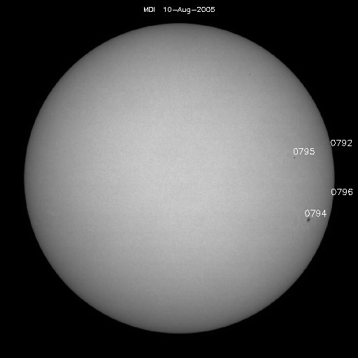 Sunspot regions