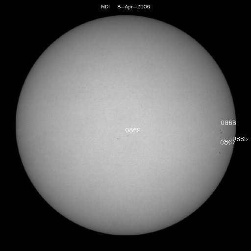 Sunspot regions