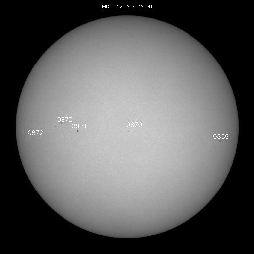 Sunspot regions