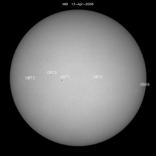 Sunspot regions