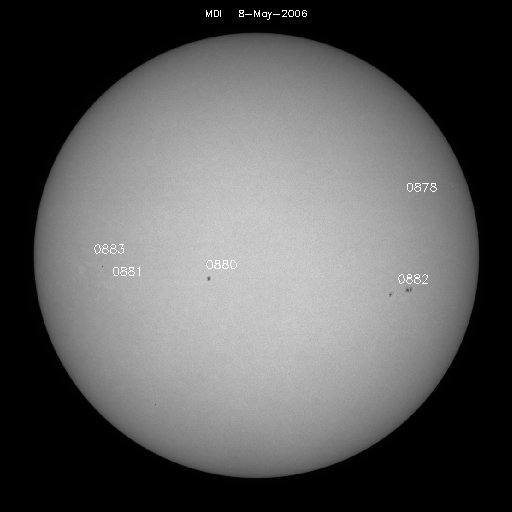 Sunspot regions