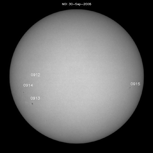 Sunspot regions