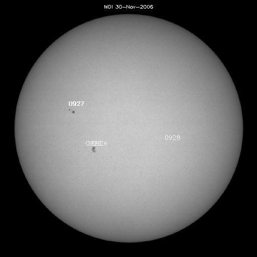 Sunspot regions