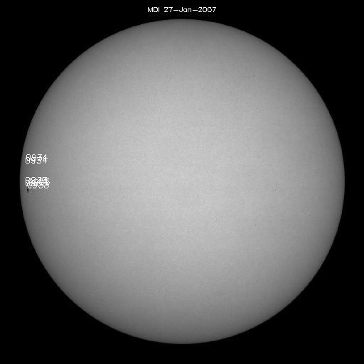 Sunspot regions