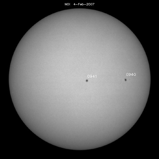 Sunspot regions