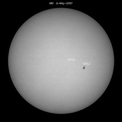 Sunspot regions