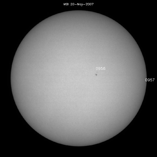 Sunspot regions