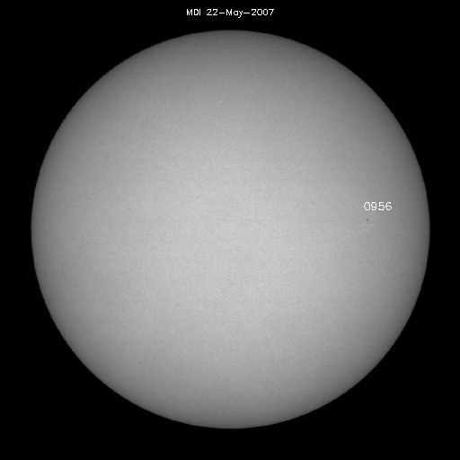 Sunspot regions