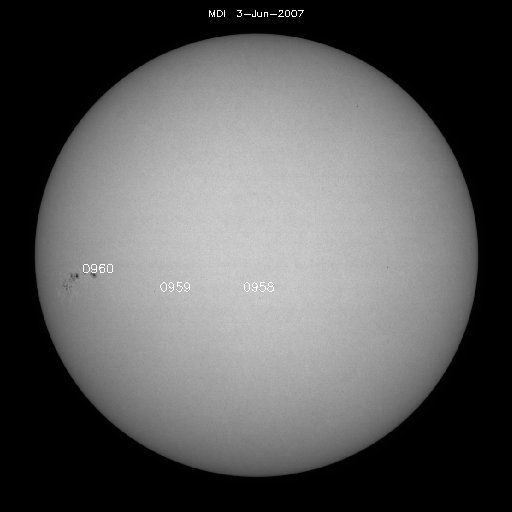 Sunspot regions