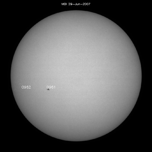 Sunspot regions