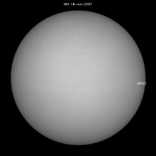 Sunspot regions